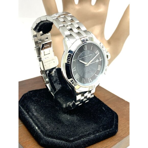 Raymond Weil Men's Watch 8160 Tango Swiss Quartz Gray Dial Date Silver Stainless - Picture 2 of 15